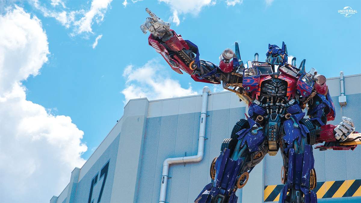 Close up photo of Optimus Prime at Universal Studios in Orlando, Florida, USA