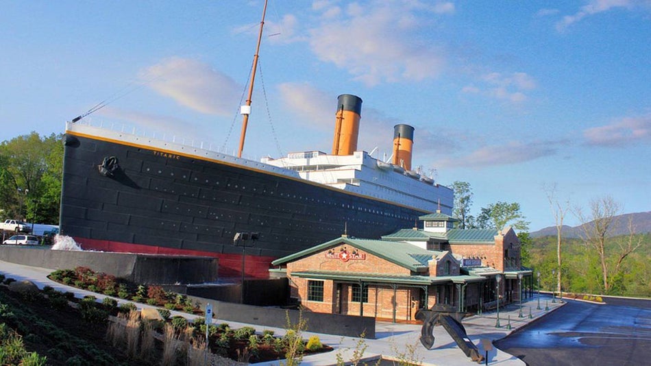 Exterior view of the Titanic Museum in Pigeon Forge