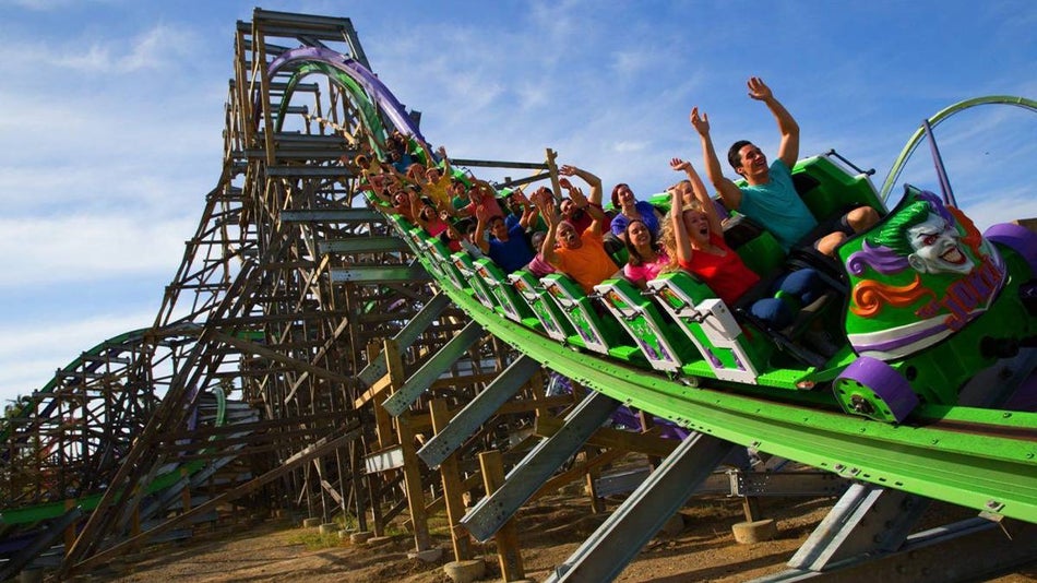 The Joker Roller Coaster at Six Flags Discovery Kingdom