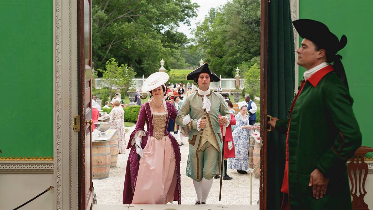 People dressed in colonial clothing at Colonial Williamsburg in Williamsburg, VA, USA