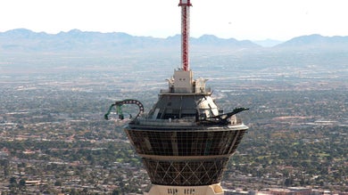 Three amusements on the stratosphere tower pod.