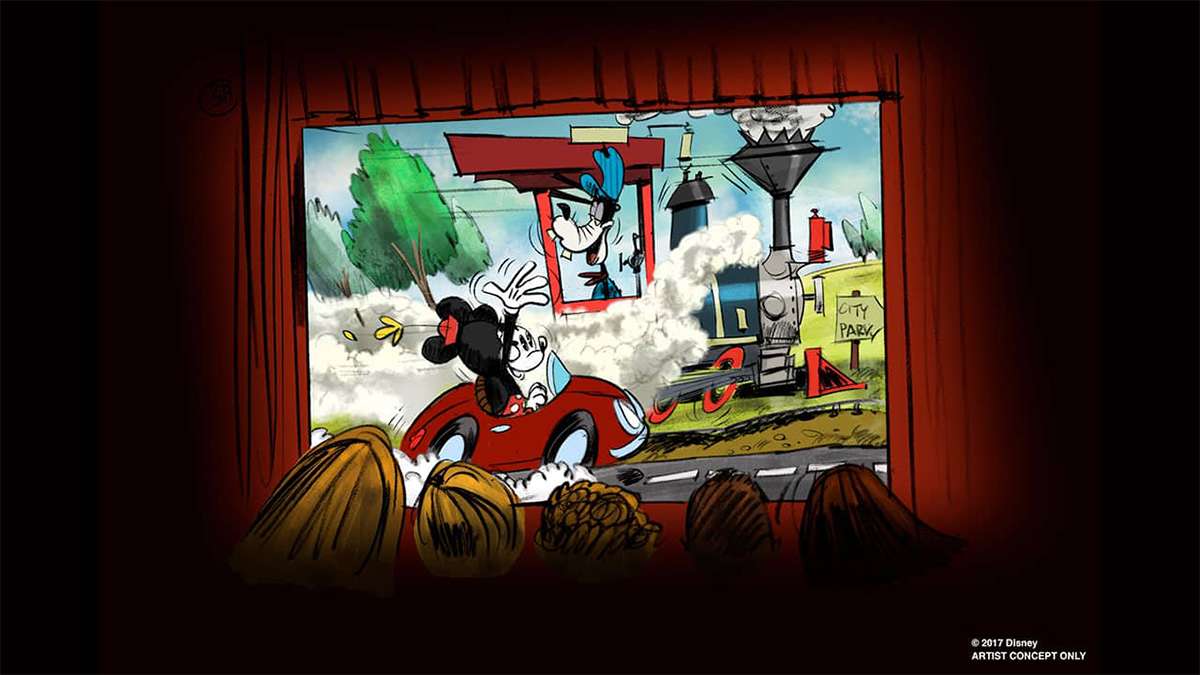 concept art of mickey and minnies runaway railway