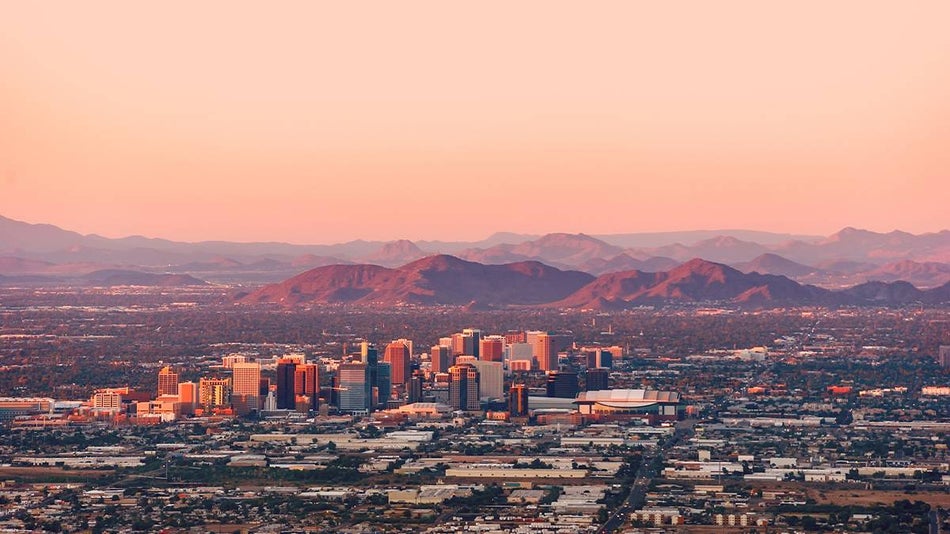 View of Downtown Phoenix at Dusk - Phoenix, Arizona, USA