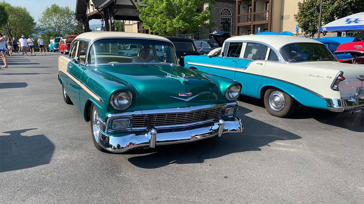 Classic cars at a show in Pigeon Forge, Tennessee, USA