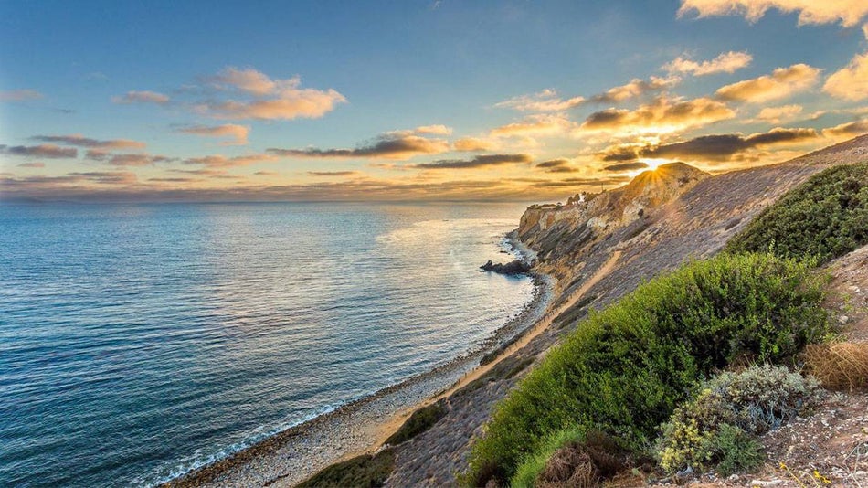 san diego california coastline at sunset