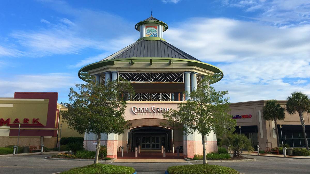 Exterior view of the Costal Grand mall in Myrtle Beach, South Carolina, USA.