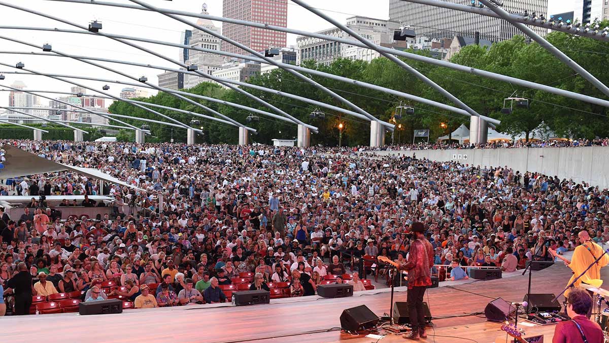 crowds gathered at the Chicago Blues Festival in Chicago, IL, USA