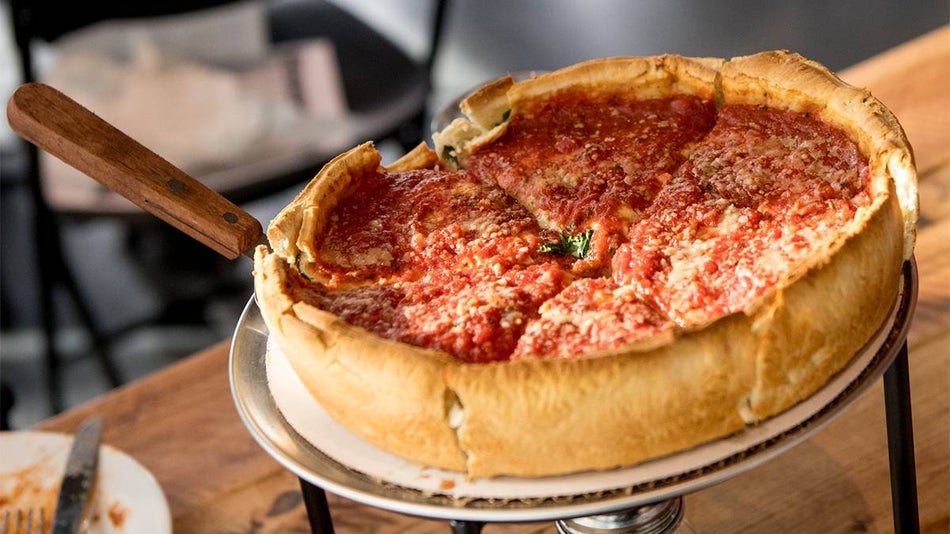 Deep Dish Pizza at Giordano’s - Chicago, Illinois, USA
