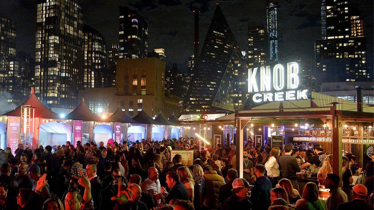 NYC Wine and Food Festival crowd in NYC, NY, USA