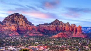 Coffee Pot Rock in Sedona at Sunset