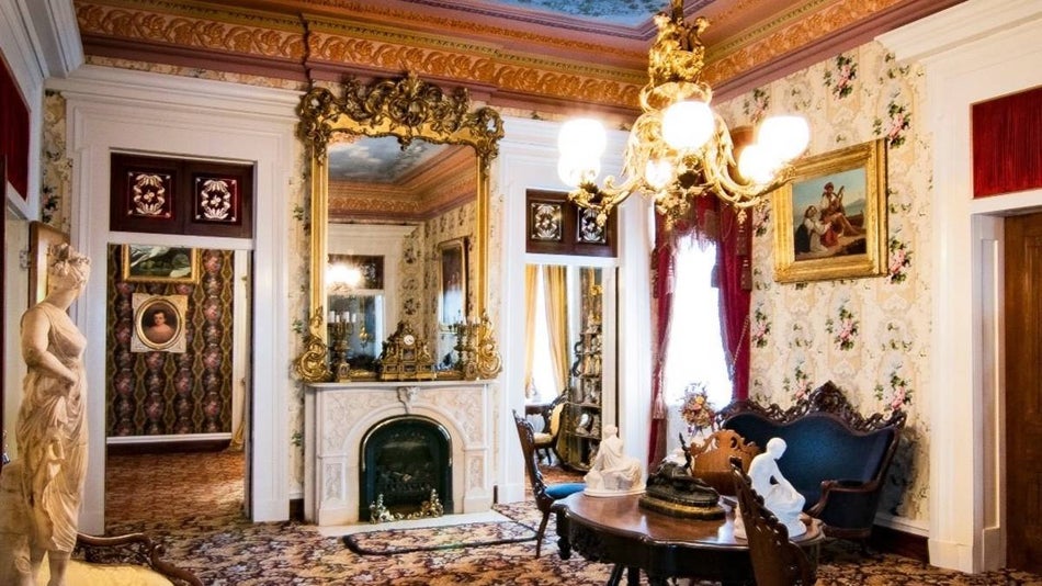 Interior vintage decor room at the Belmont Mansion