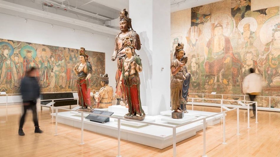 interior ancient asian statues at the Royal Ontario Museum