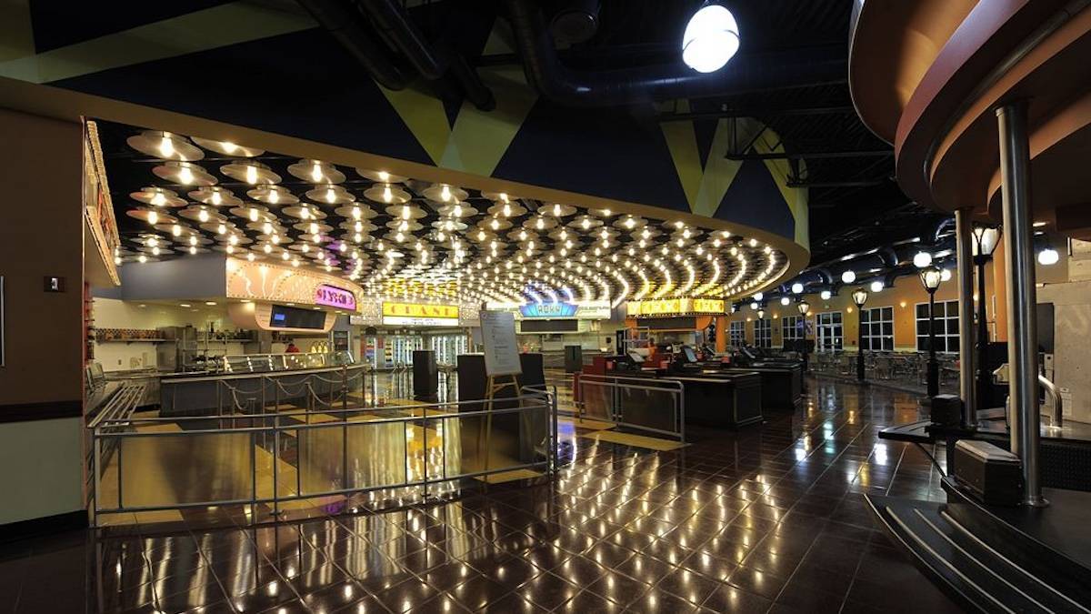 Interior of a food court at Disney’s All Star Movies Resort