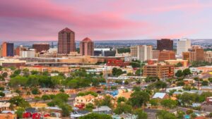 Downtown views at dusk