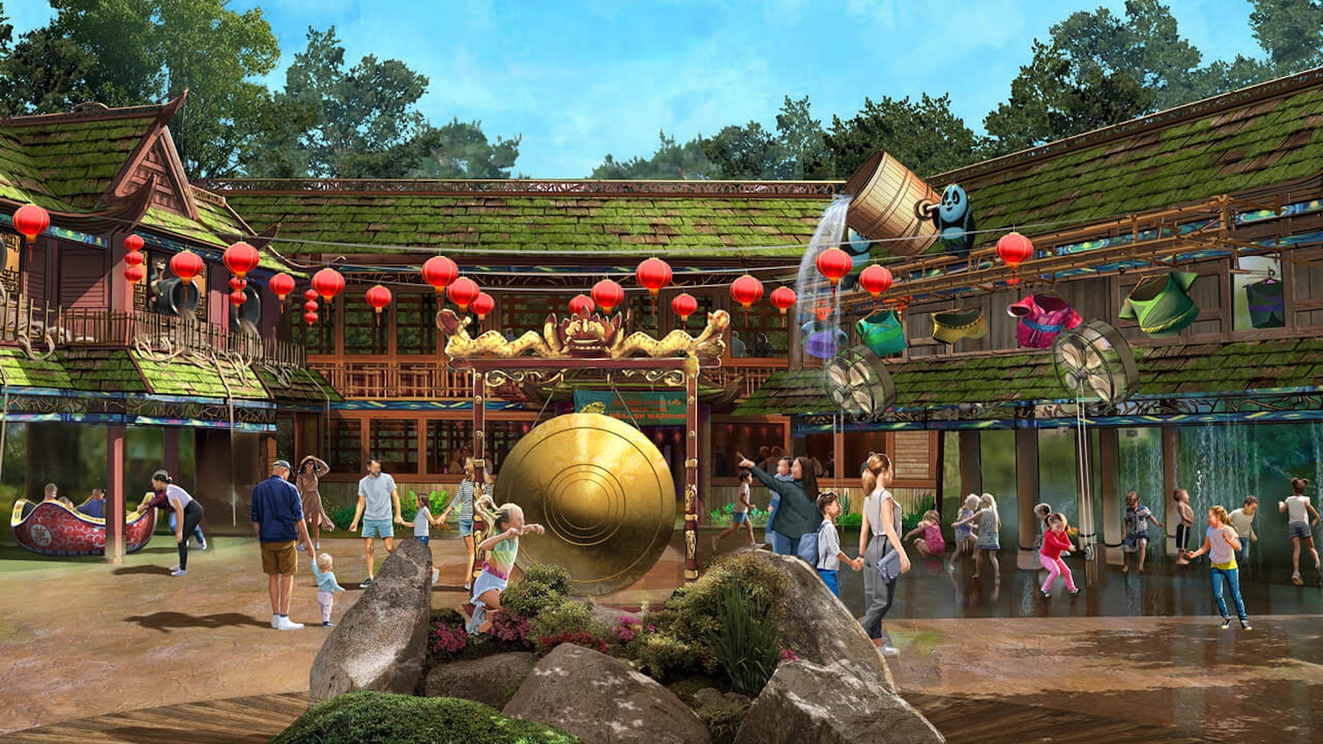 Artist rendering of the Kung Fu Panda area at Dreamworks at Universal Orlando