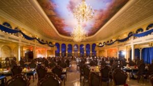 night dining at Be Our Guest Restaurant Magic Kingdom