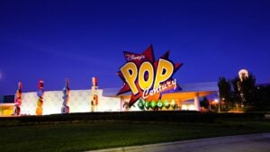 Pop Century Resort at night