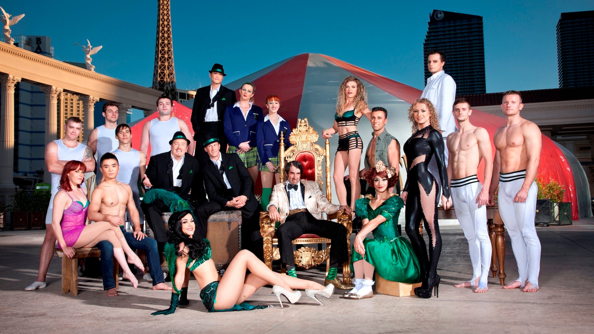 Shot of full cast of Absinthe