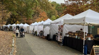 white booth tent stalls