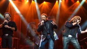 The Texas Tenors on stage singing