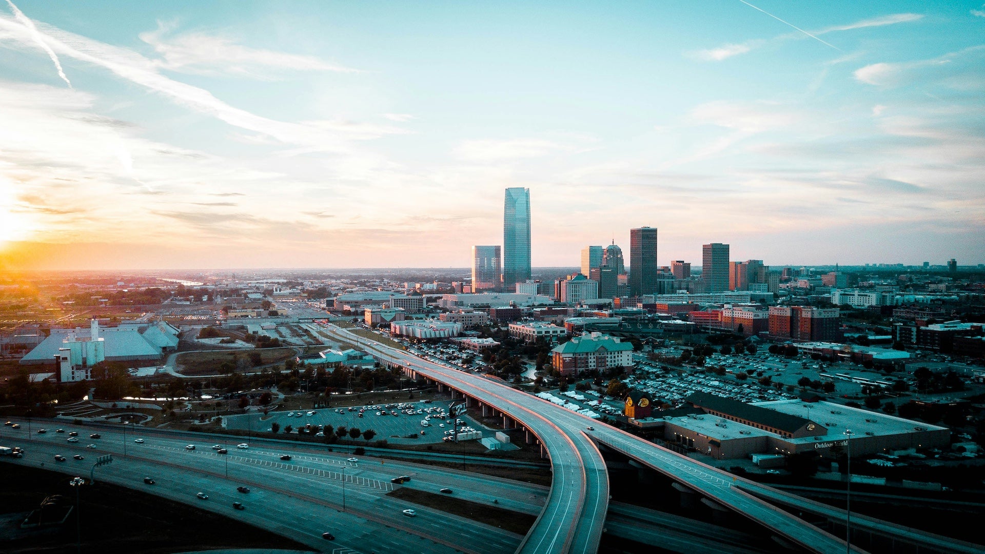 Downtown skyline at dusk