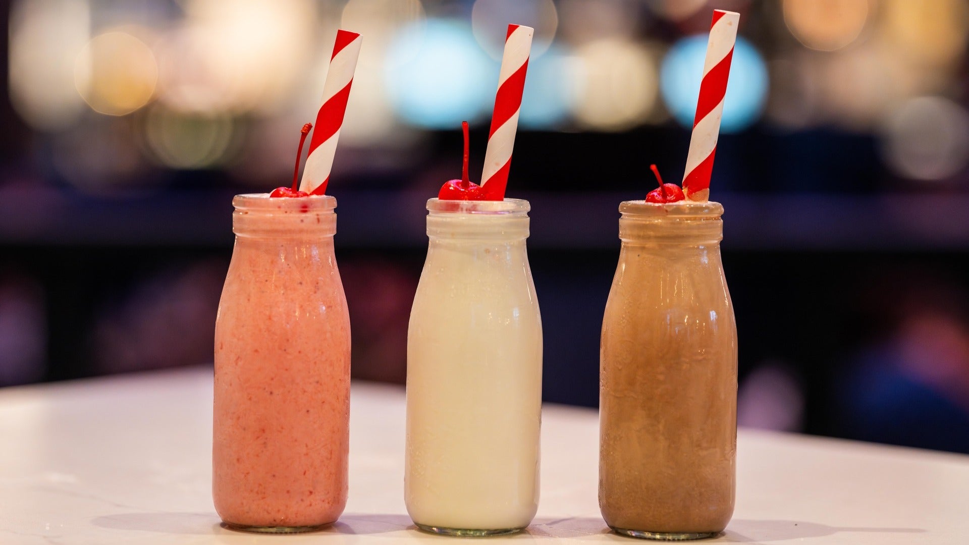 retro milkshakes in different flavors