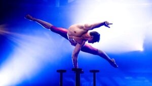 a man performing calisthenics