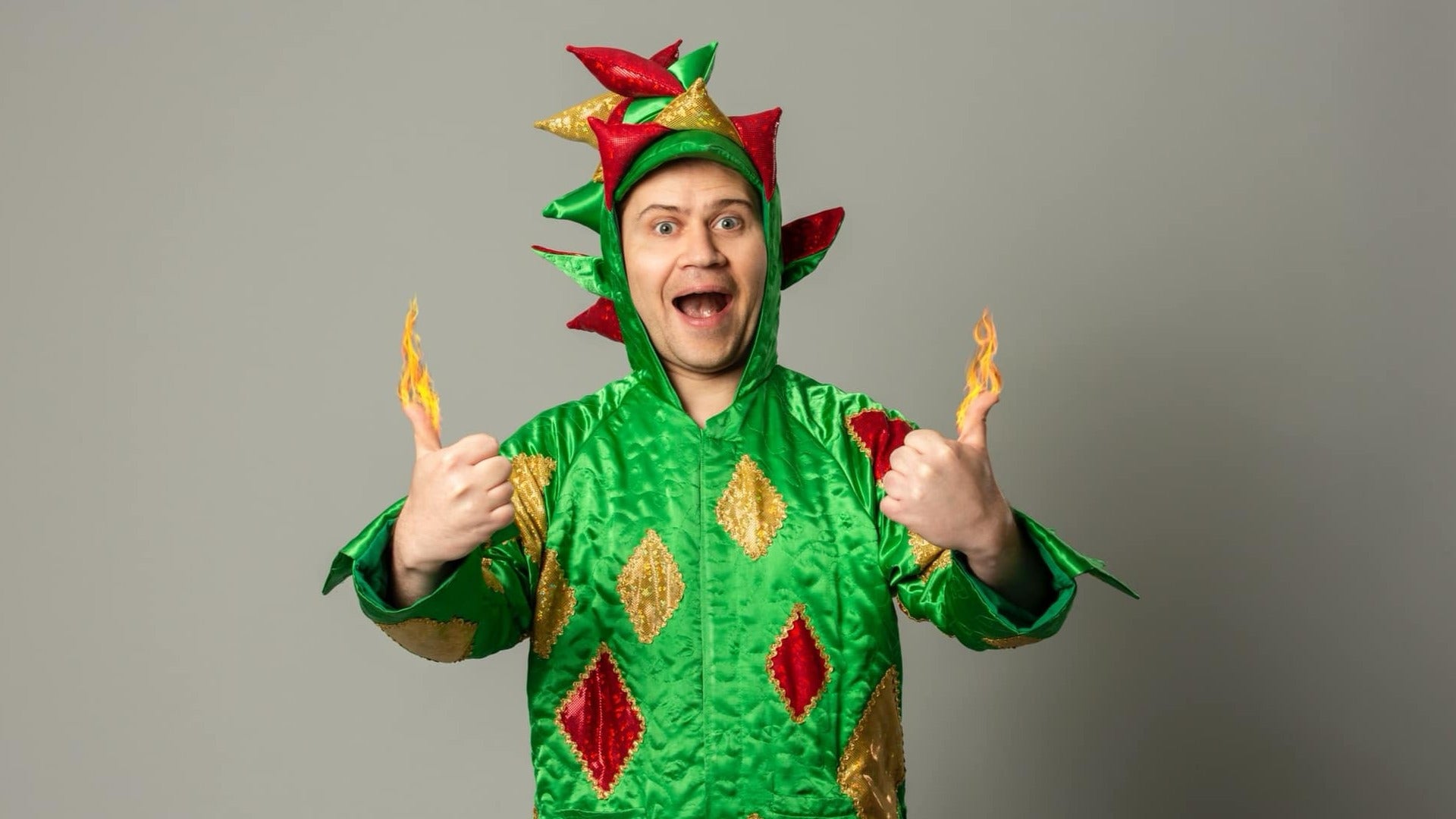 performer in a dragon costume