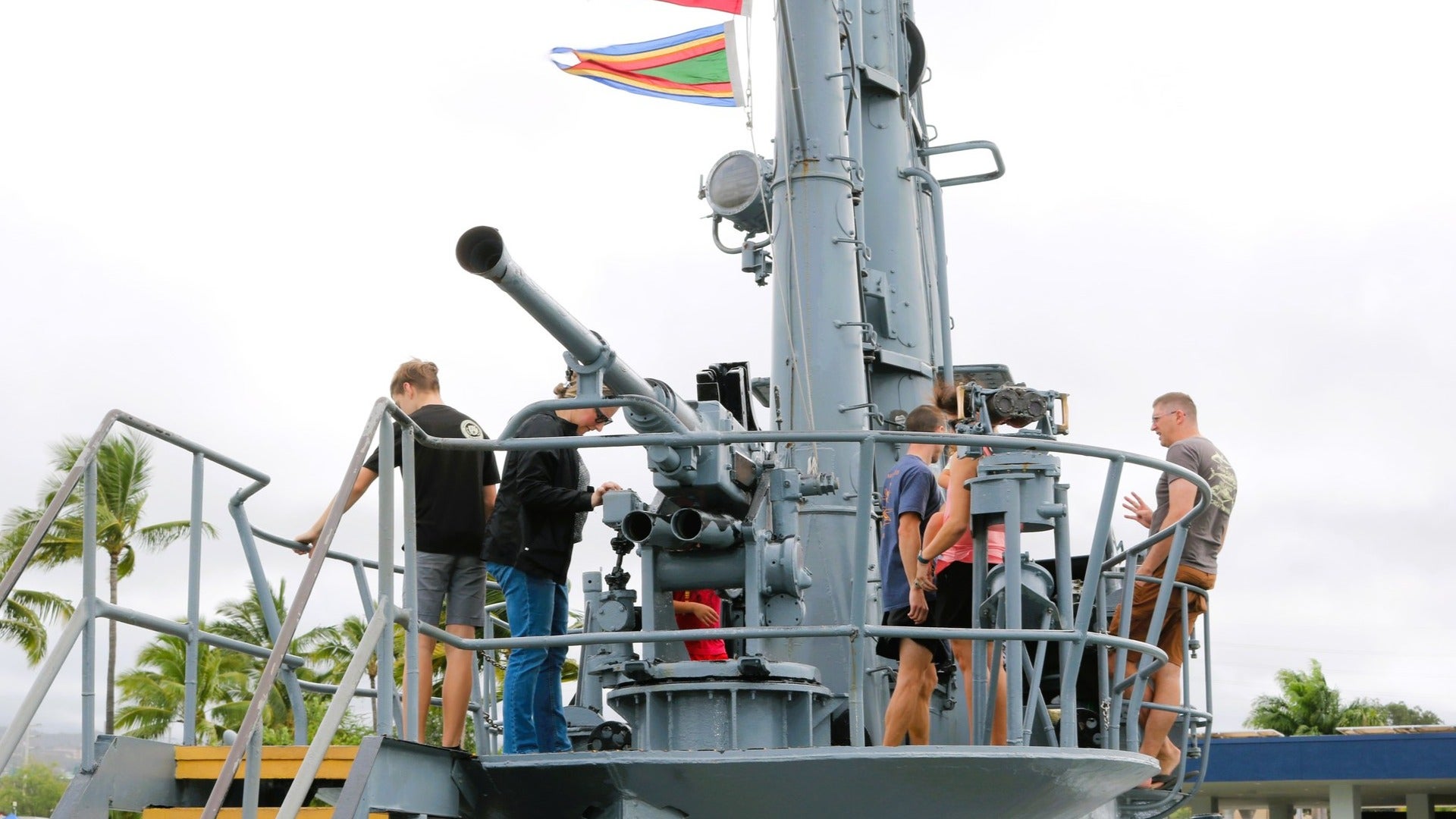 group of people on a ship museum