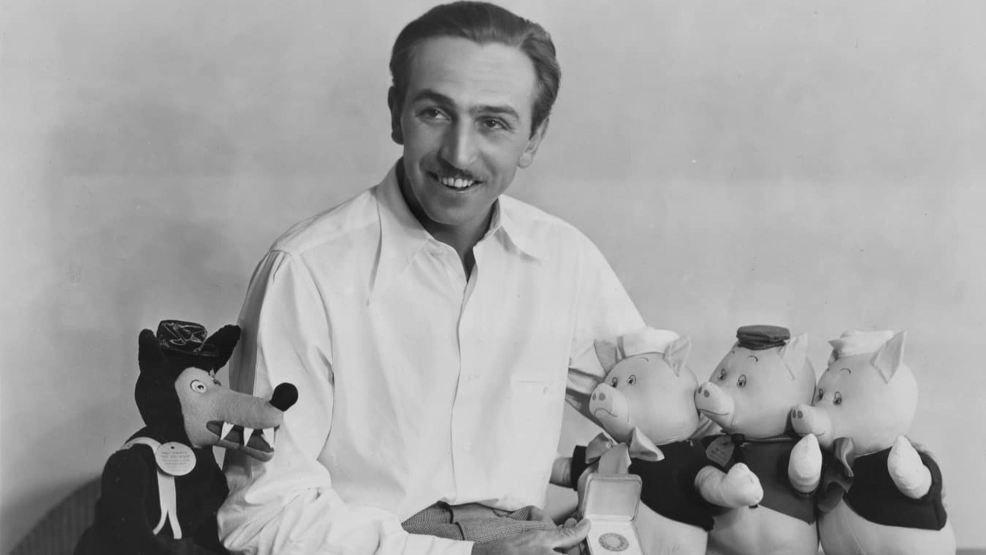 walt disney with stuffed animals