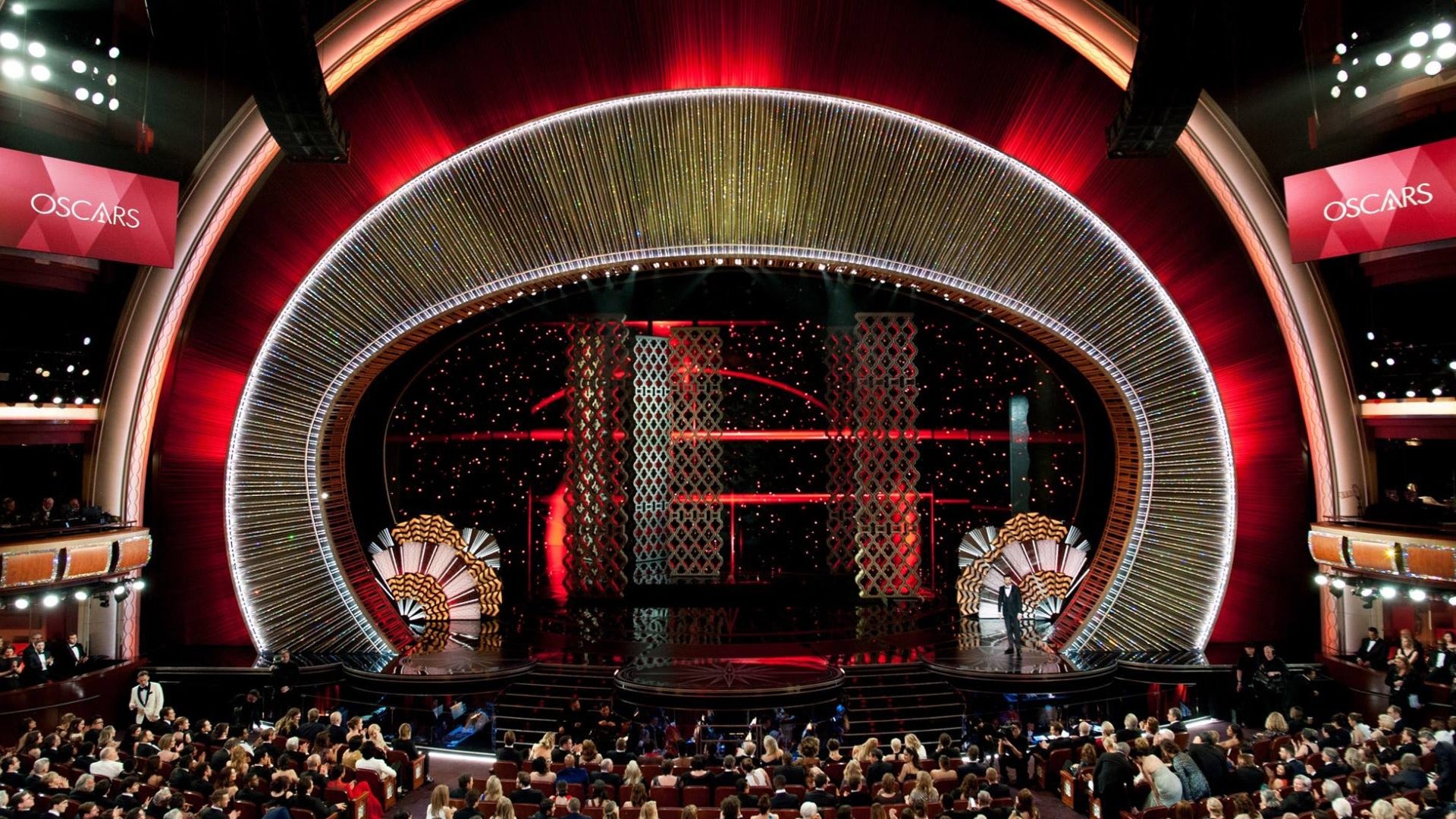 dolby theater stage with audience and production