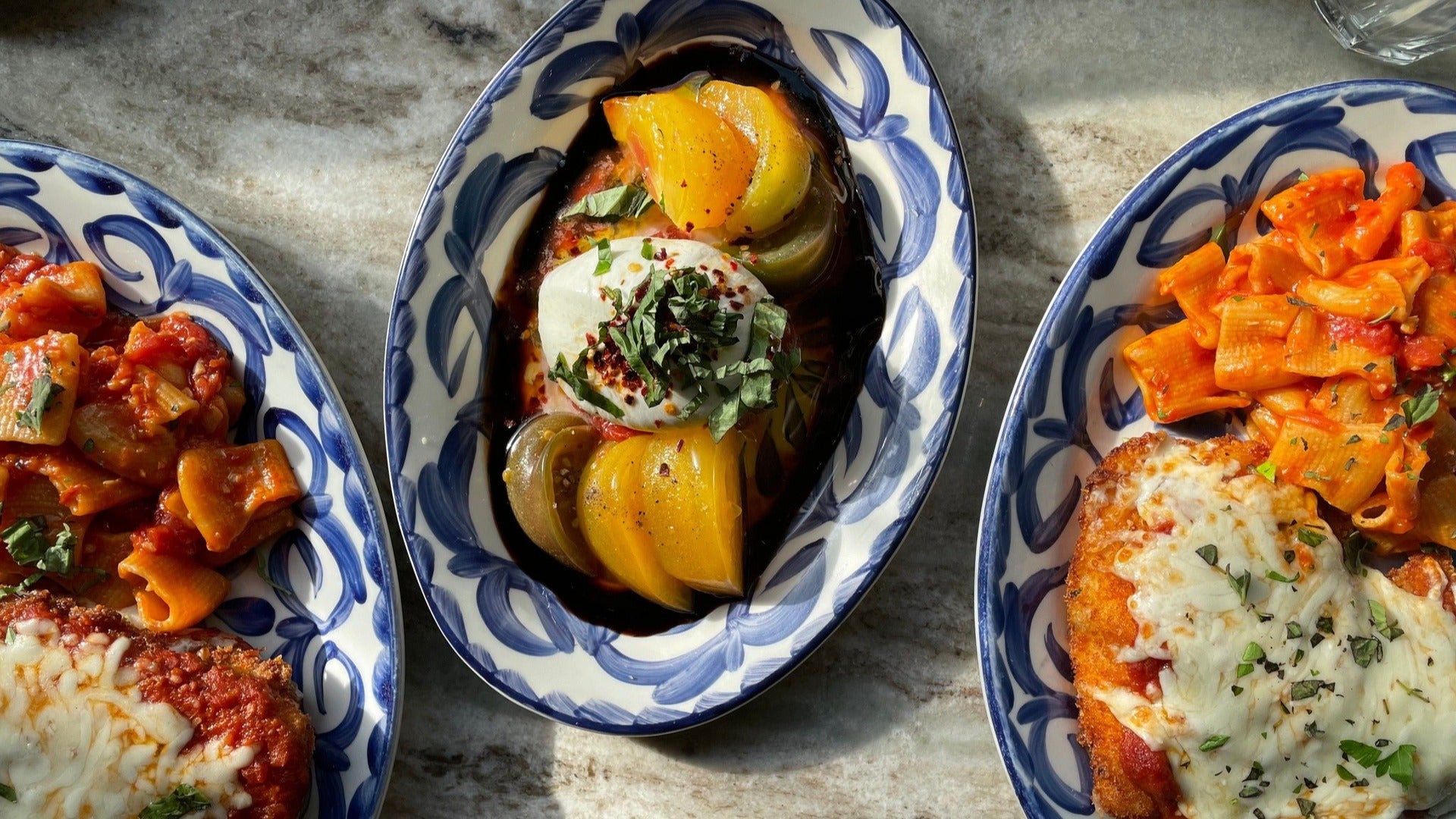 pasta dishes served on a plate