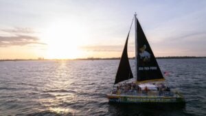 people on a sunset cruise