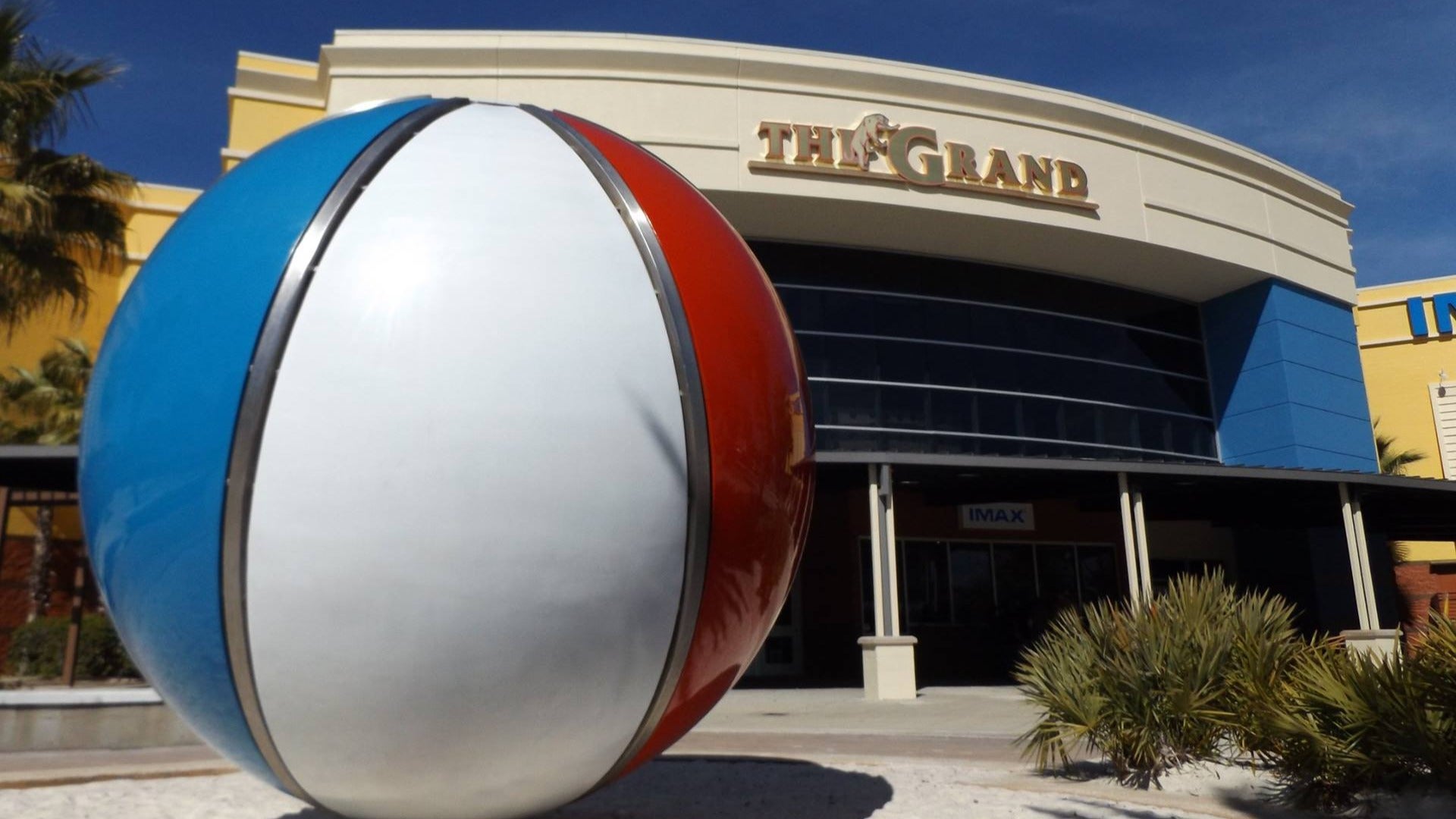 theater with imax and a giant beach ball