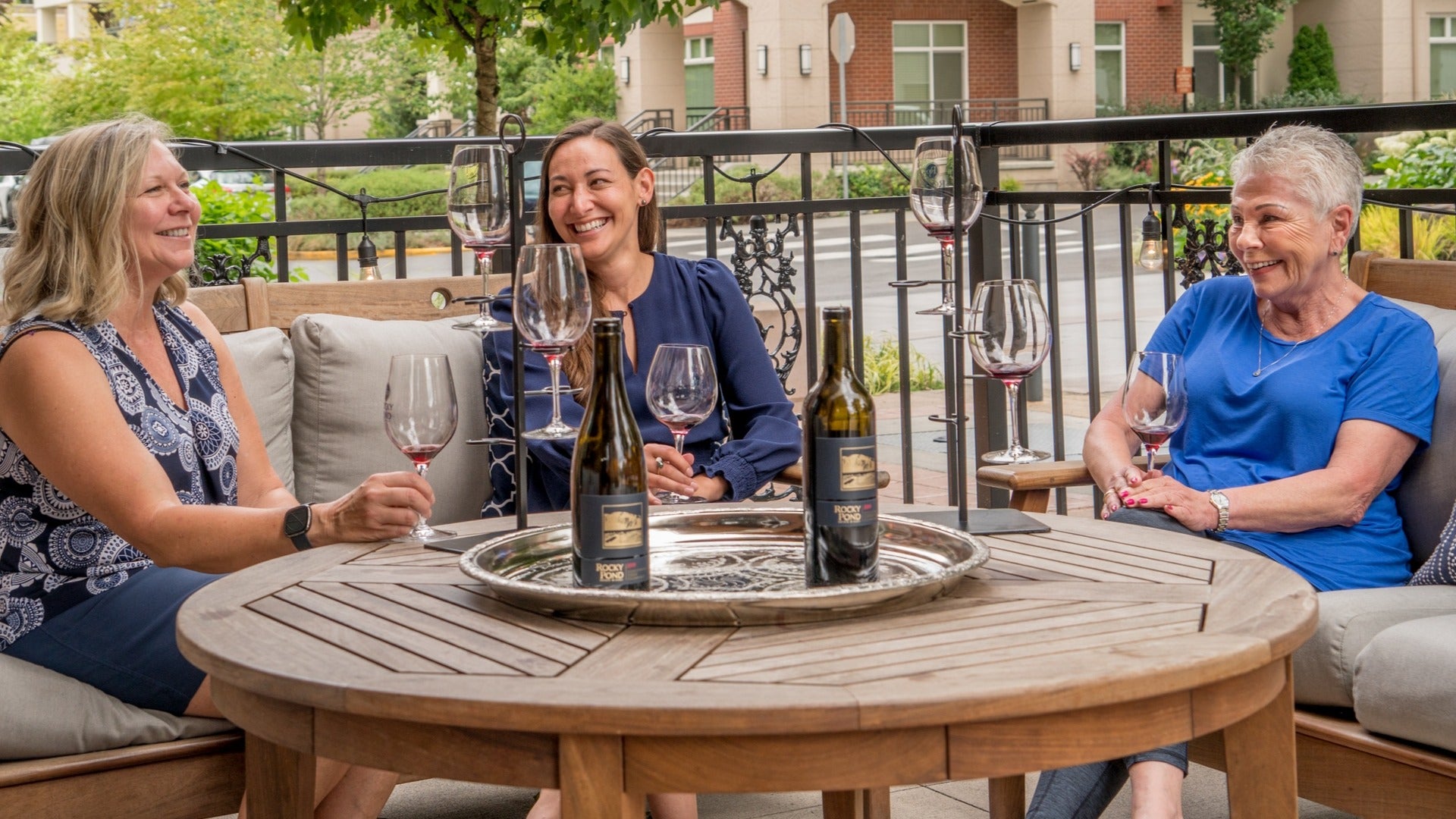 group of women tasting wine