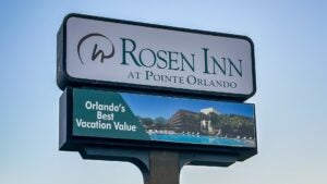 Sign of Rosen Inn at Pointe Orlando