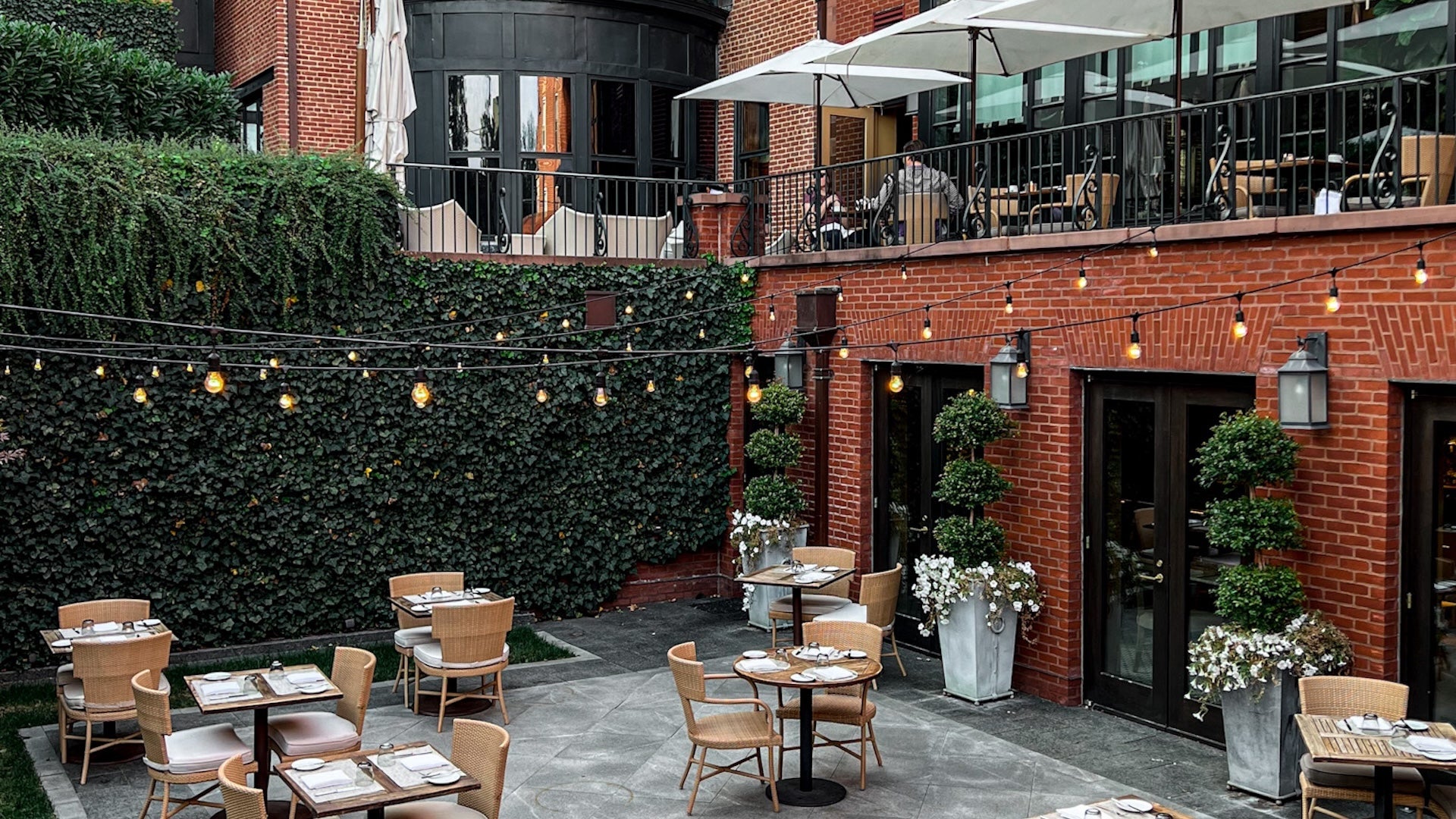 restaurant view with tables and chairs