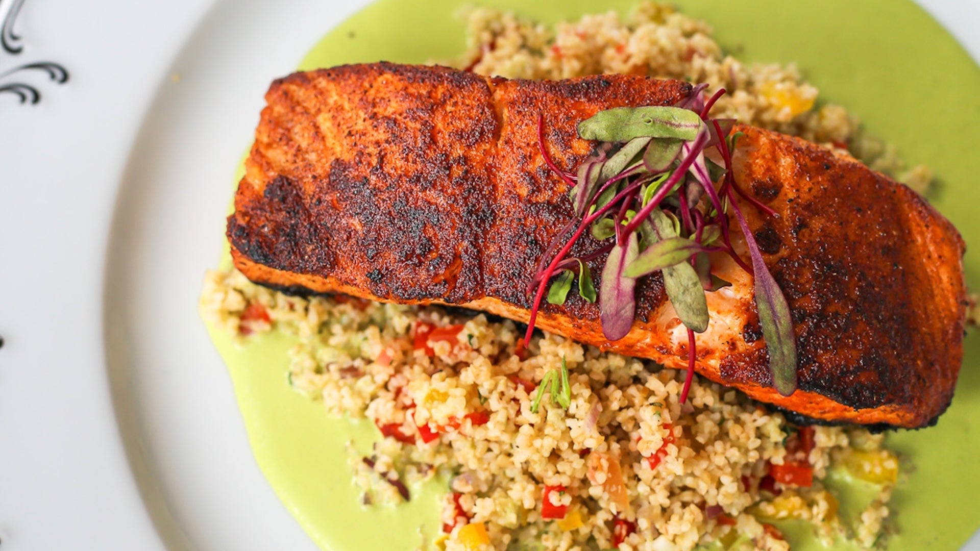 salmon with quinoa