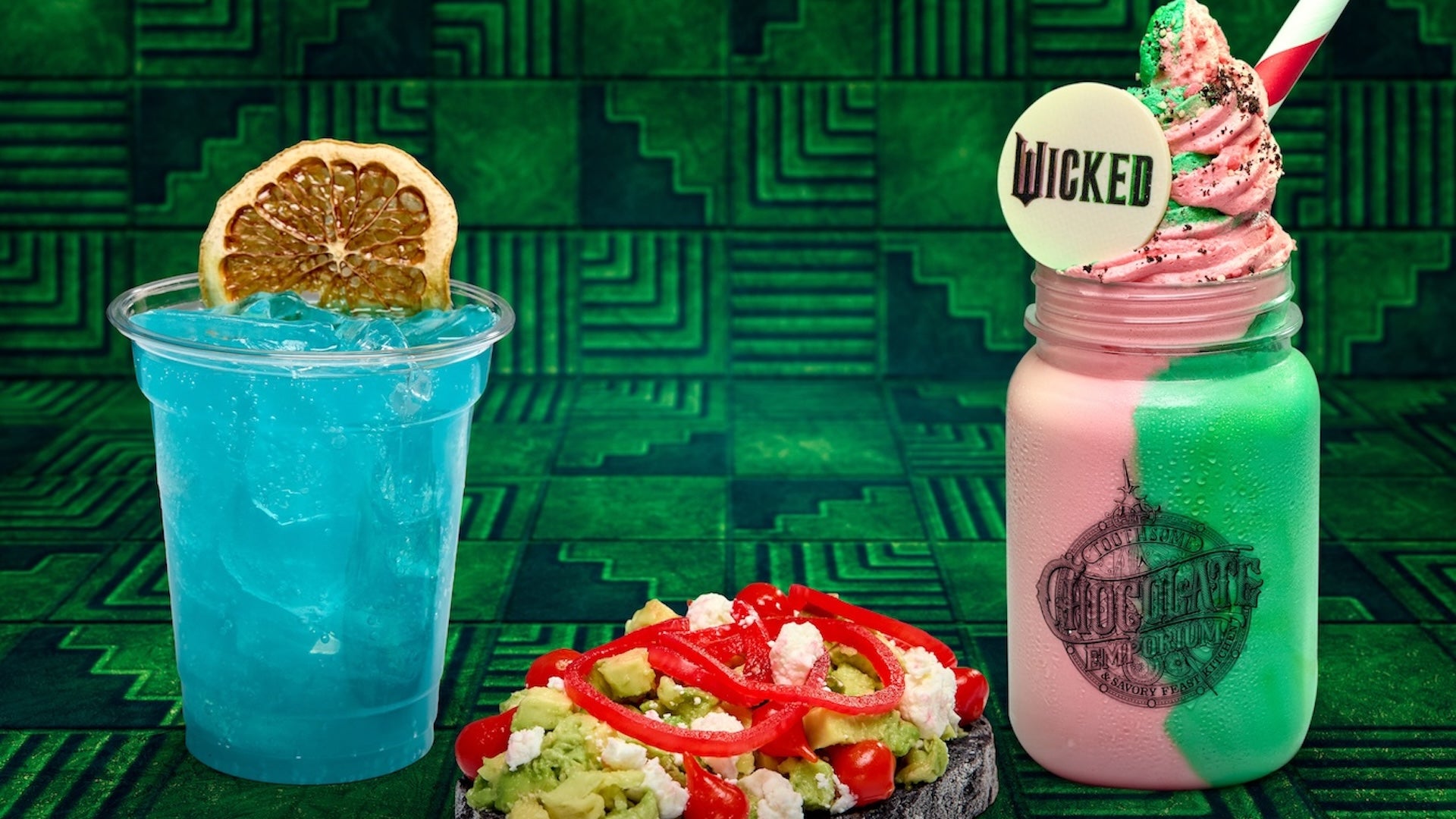 drinks and sandwich