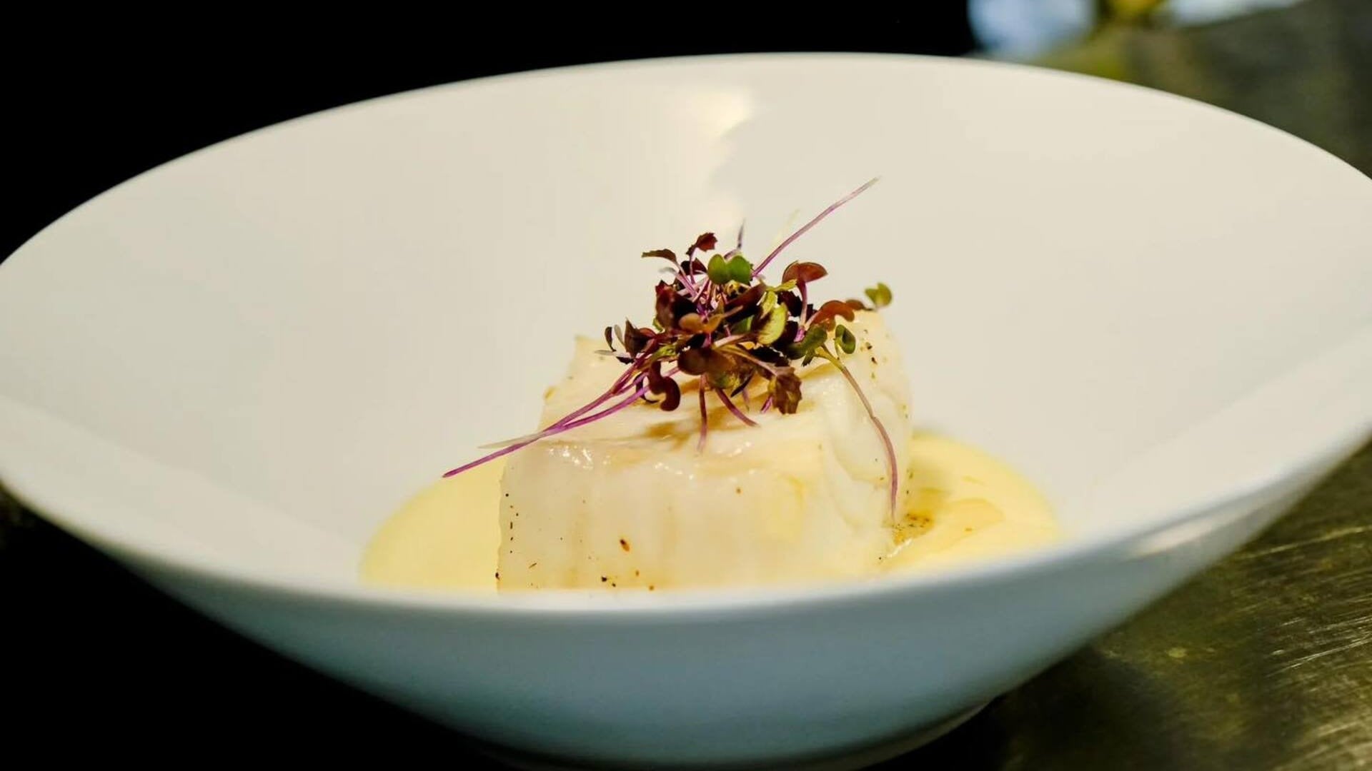 plated dish on a bowl