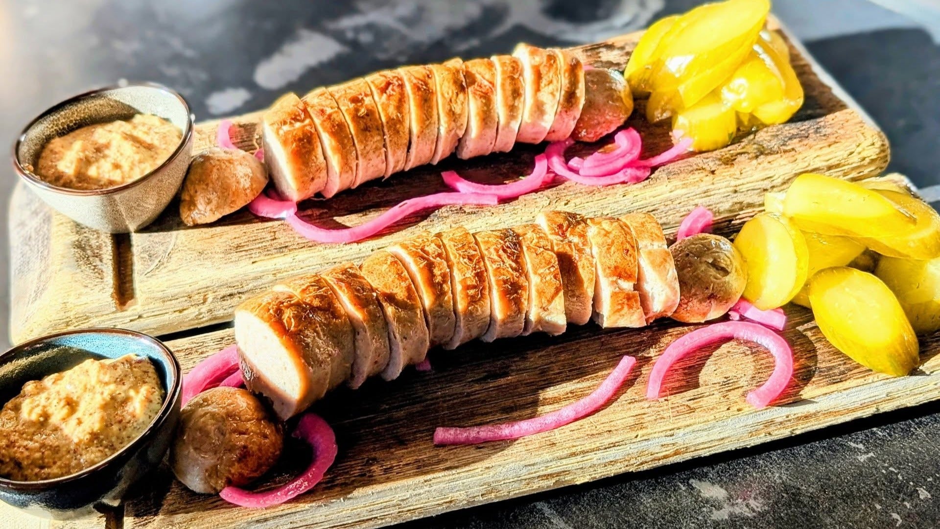 House-Made Sausage - served with pickled vegetables and mustard
