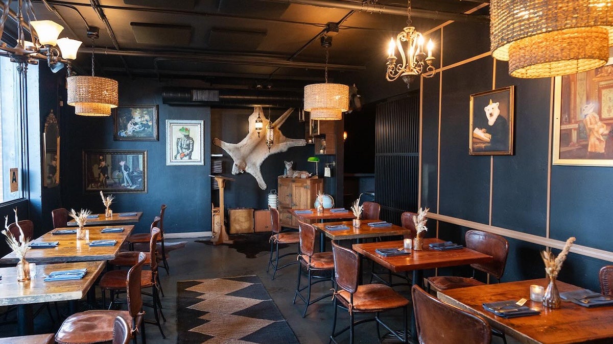 Interior dining room at a restaurant in San Diego