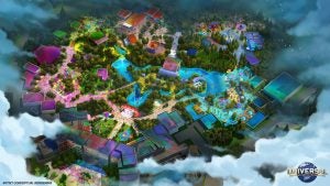 artist render of a theme park