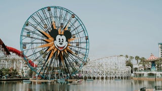 Ferris wheel near a body of water in the daytime