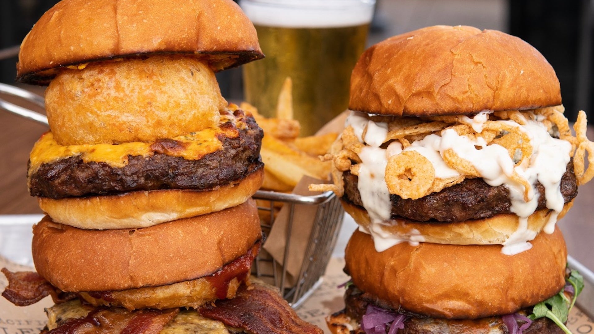two burgers