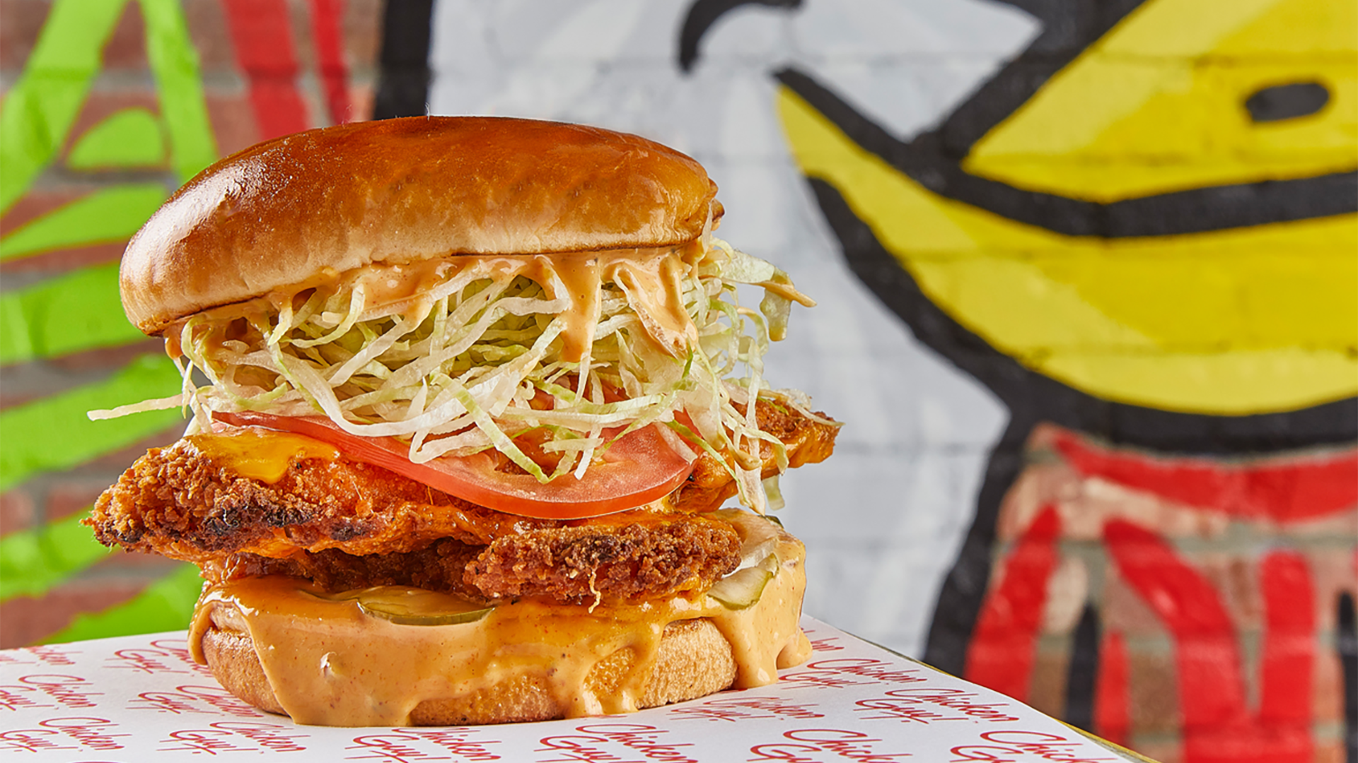burger with sauce, patty and the works