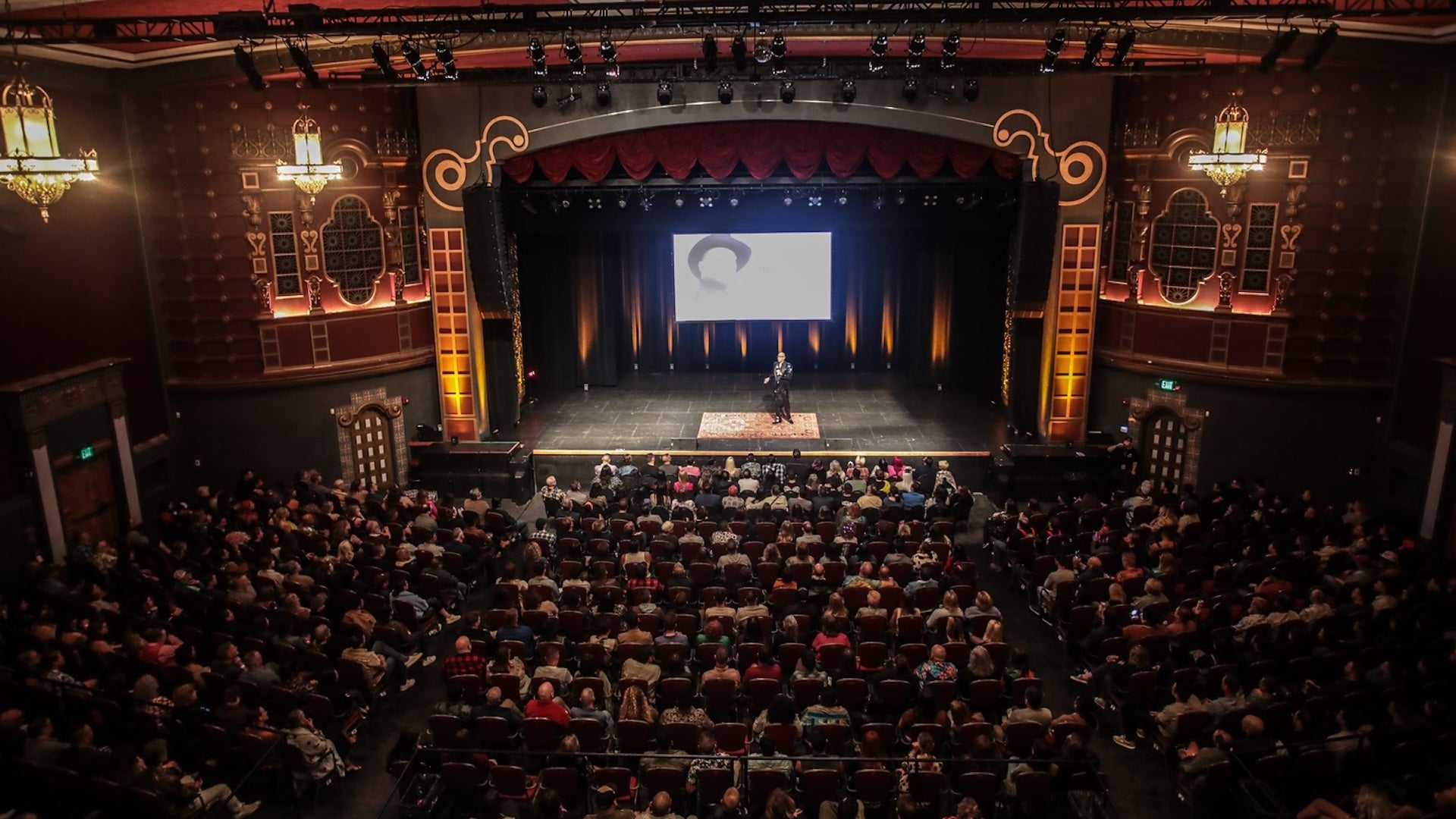 top view of a theater stage
