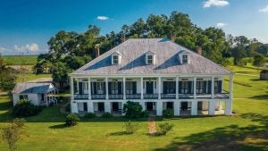 top front view of a mansion