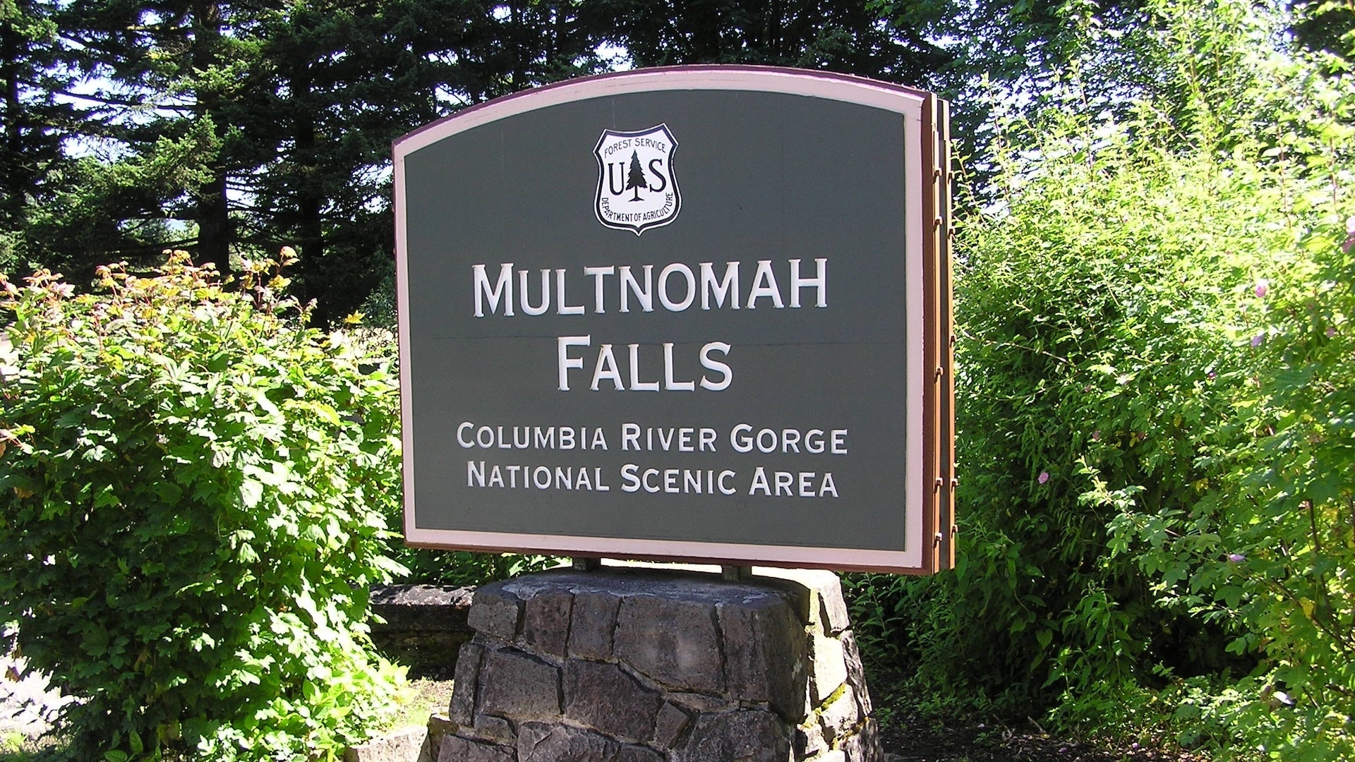 signage of a waterfall spot