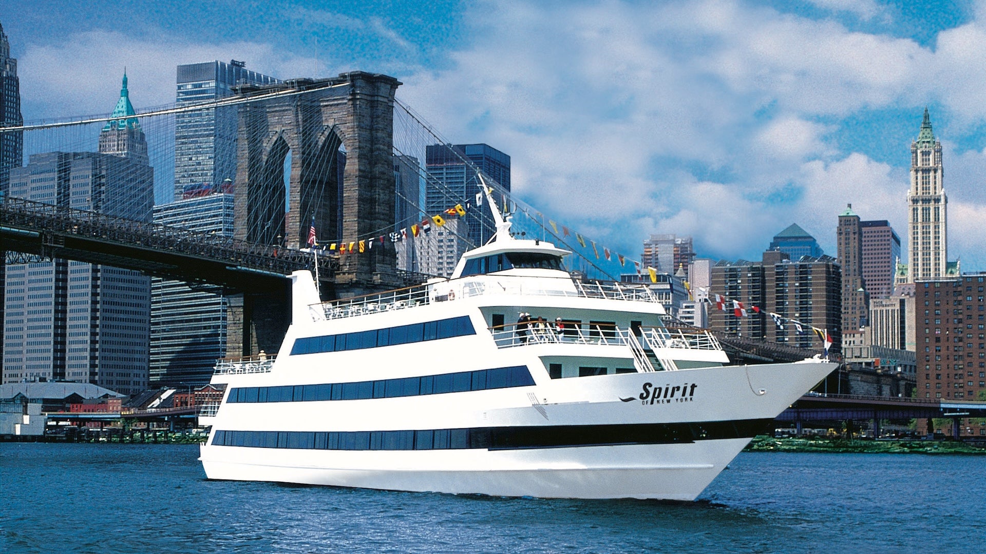 a boat sailing within the city